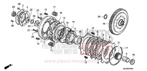 EMBRAYAGE CRF50FA de 2010
